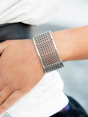 Paparazzi Jewelry Accessories - Camelot Couture - Silver Bracelet - Vintage